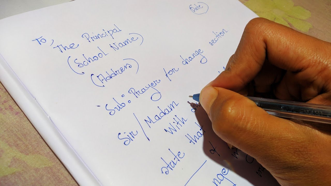 Application for Change the Section 