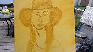 Portrait Painting Of Elizabeth Cooper In Oil On Canvas