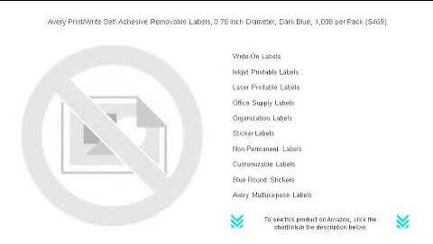 Avery Print/Write Self-Adhesive Removable Labels, 0.75 Inch Diameter, Dark Blue, 1,008 per Pack (546