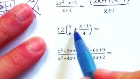 Rational Expressions Advanced Skills Video Key