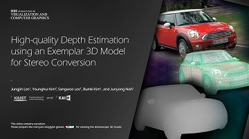 High-quality Depth Estimation Using an Exemplar 3D Model for Stereo Conversion