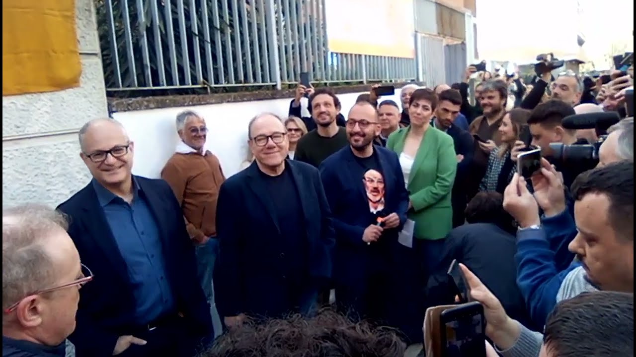 Targa Mario Brega Carlo Verdone, Gualtieri e Gianluca Lanzi Discorso