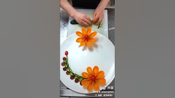 Super salad decoration idea, how to decorate salad, cucumber decoration