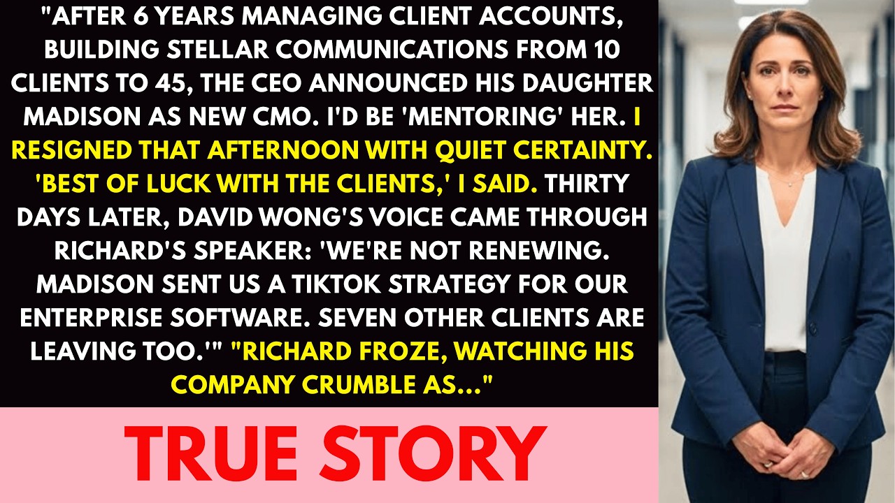 After 6 Years Building Their Success CEO Replaced Me with His Daughter She Lost 7 Clients in 30 Days