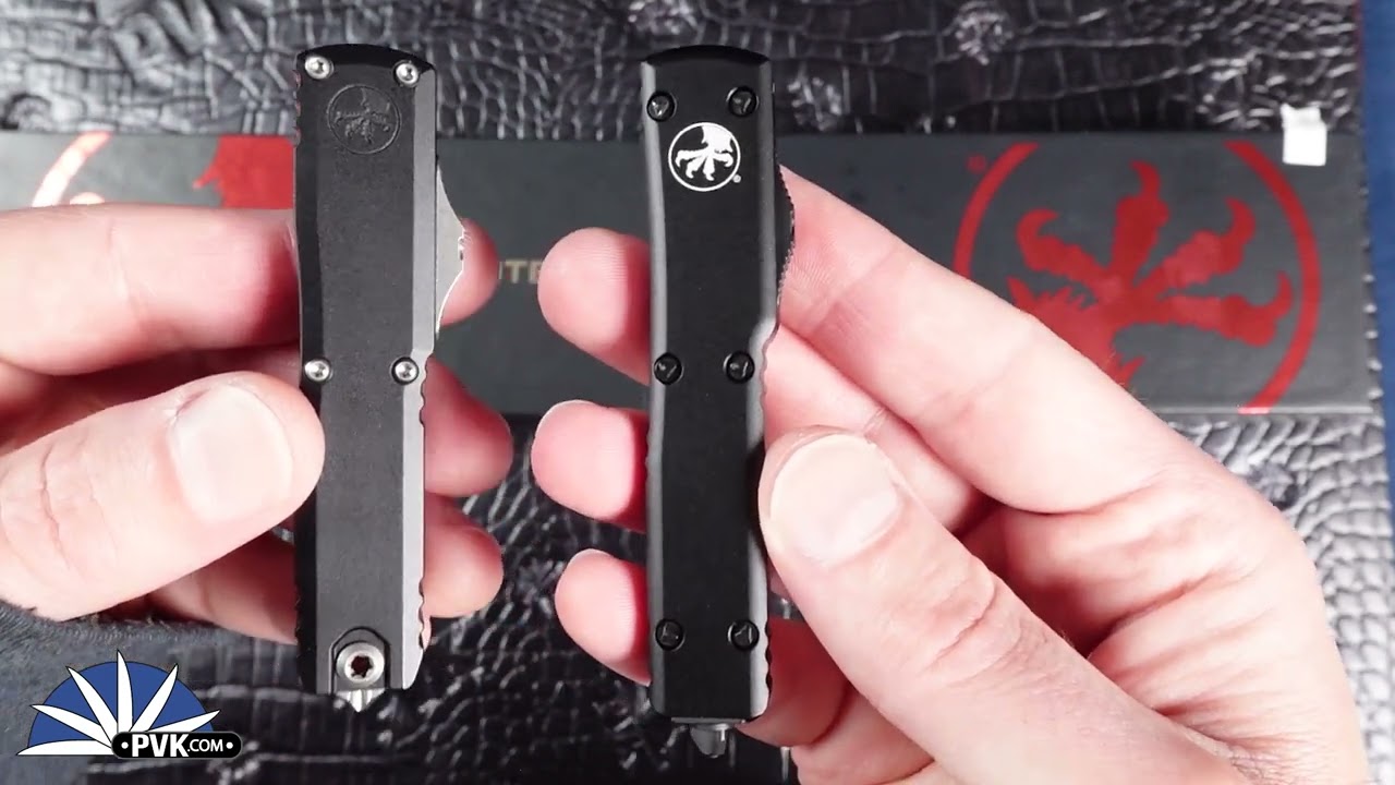 Microtech UTX-70 Gen 4 11474-10, Double Edge Stonewash Blade
