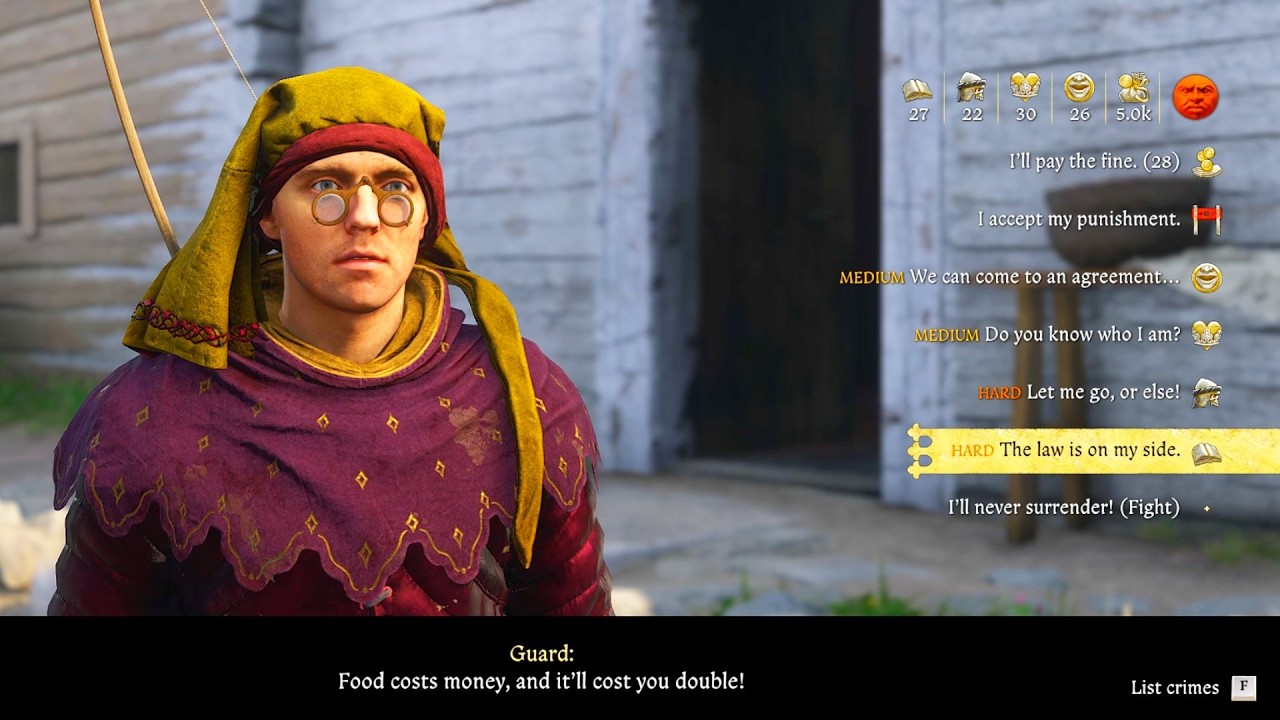 Henry was caught on stealing food but he read a lot of books. Kingdom Come Deliverance 2