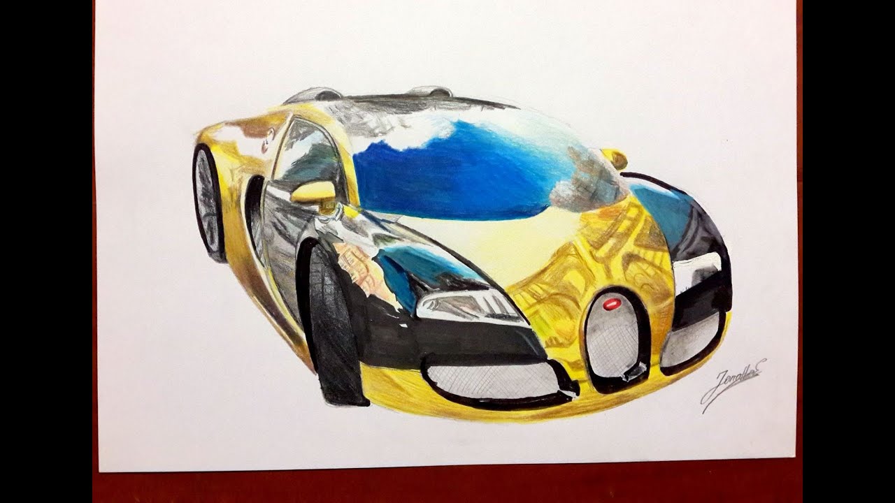 Видео как нарисовать бугатти