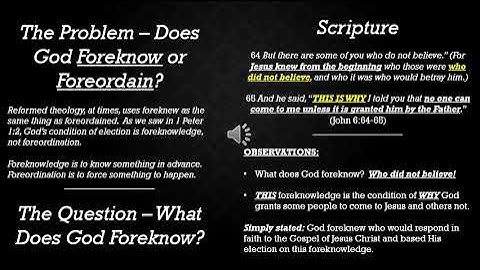 T.U.L.I.P. - "U" A brief review of the doctrine of "Unconditional Election".