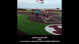 Janelly Rios 2027 LHP with a 3 run homerun playing for Harker Heights High School