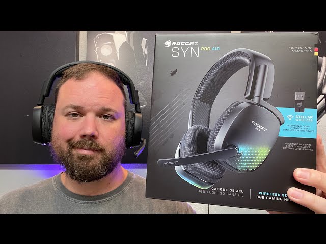 Casque gaming RGB Roccat Syn Max Air - sans fil avec audio 3D et station