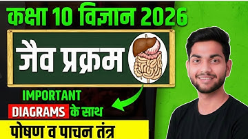 जैव प्रक्रम - पोषण व पाचन तंत्र | Class 10 Science Chapter 5 Life Processes || Jaiv Prakram in Hindi