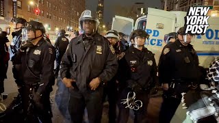 Riot police at Columbia University protests as deadline is extended for demonstrators to leave