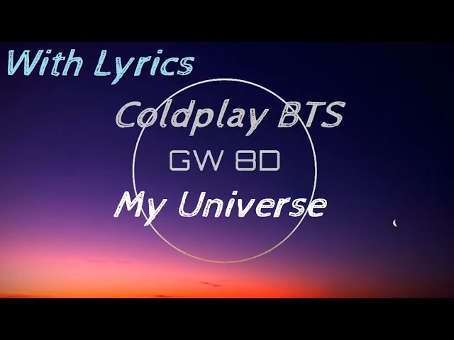 Coldplay 🎧 BTS My Universe ( With Lyrics) 🔊VERSION 8D AUDIO🔊Use Headphones 8D Music Song class=