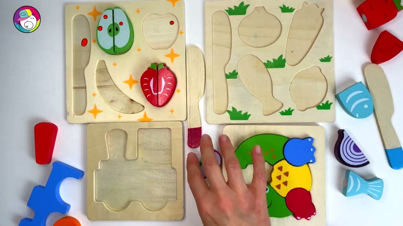 Φτιάχνουμε παζλ - Ξύλινα παζλ - Φρούτα και λαχανικά