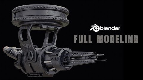 Modeling a Sci-fi Turret In Blender | SPEED ART 