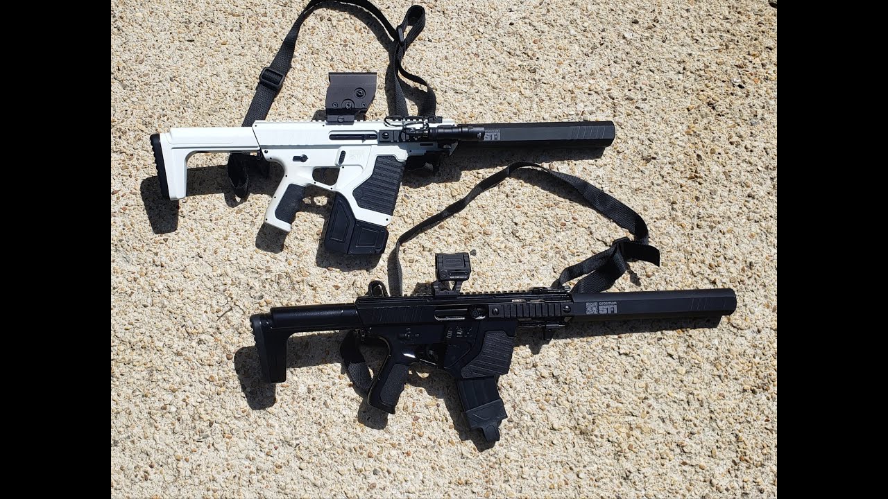 Crosman ST-1 Modified DPMS R1 magazine - YouTube