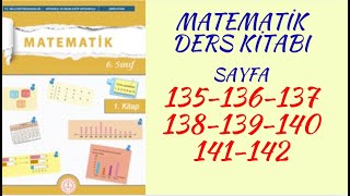 6.Sinif Matemati̇k Ders Ki̇tabi Sayfa 135-136-137-138-139-140-141-142