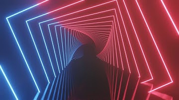 Sci-Fi Neon lights Abstract Animated Screensaver Wallpaper Background Video- Free footage