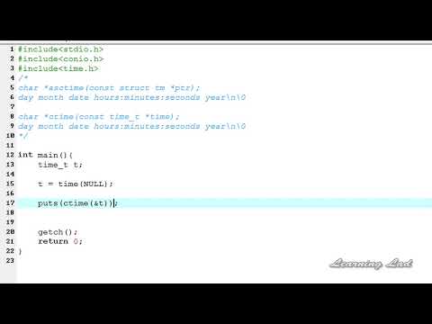 C Programming Language Video Tutorials for Beginners  78  asctime, ctime Functions 2