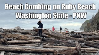 Beach Combing At Ruby Beach In Jefferson County, Washington