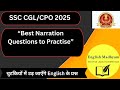 SSC CGL/CPO 2025 English Prep | PART- 03| Narration Questions to Practise