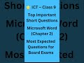 ICT Class 9 Chapter 2 – Short Important Questions