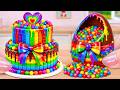 Stunning Rainbow Chocolate Cake 🌈 Most Beautiful Decorating Ever✨Tiny Treat Creations