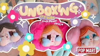 SUPER CUTE POPMART UNBOXING | CRYBABY Sad Club Series Plush Flower Blind Box Set