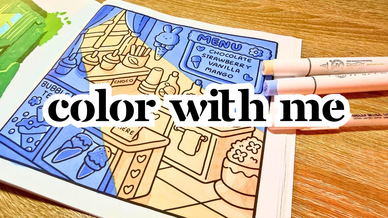 Two Colors Only 💙🧡 | Cozy Art with Ohuhu Markers