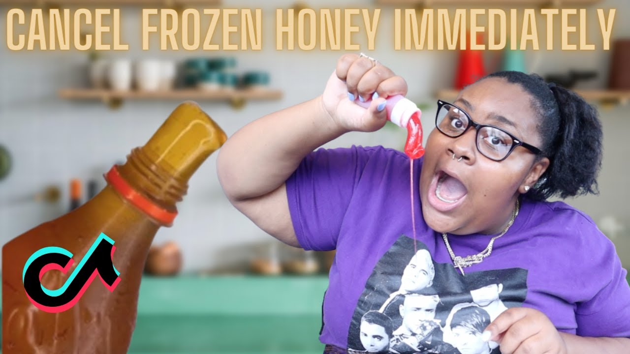TRYING THE VIRAL FROZEN HONEY TIKTOK CHALLENGE *cancel this challenge