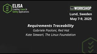 Linux Kernel Low Level Requirements - ELISA Project workshop, May 2025