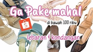 Outfit lebaran 2023 pake sandal shopee murah dibawah 100 ribuan / sandal wanita terbaru shopee haul