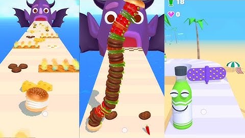Sandwich Runner vs Juice Run All Levels Gameplay Android and IOS level Max #gaming #juicejuice