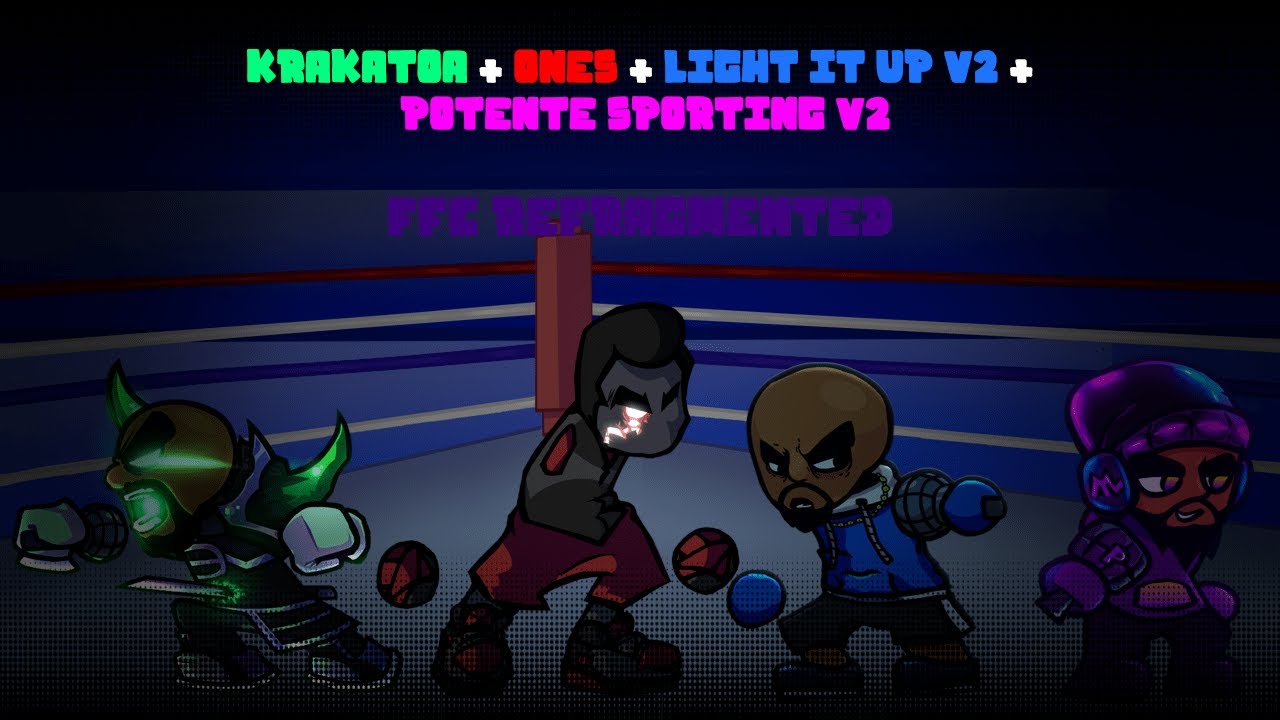 FNF Krakatoa + Ones + Paper-Stories LIU V2 + Potente Sporting V2 Fancharts | FFC Refragmented