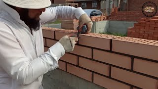 Расшивка Грозненского кирпича с углублением 3мм и кладка.Jointing bricks with a recess.Marshalltown.