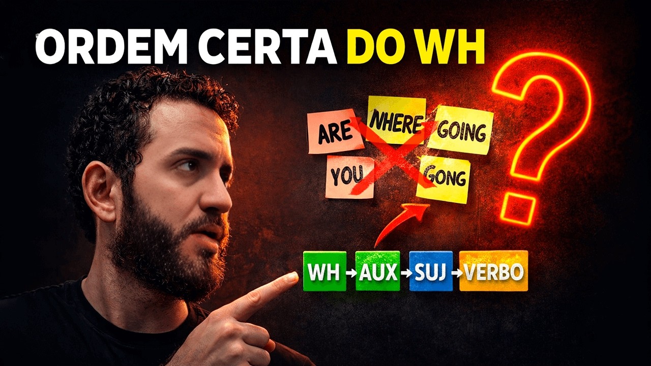 Question Words em inglês com ordem correta para montar perguntas sem travar
