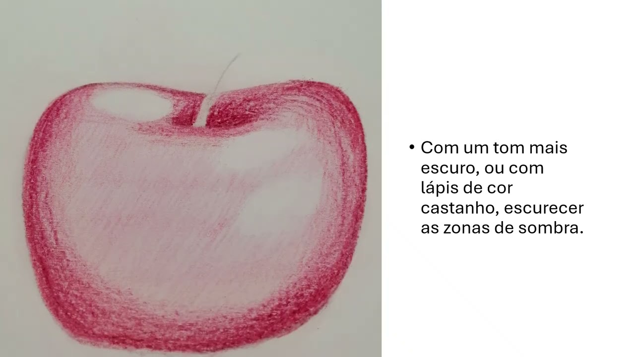 Maçã a lápis de cor 5ºano
