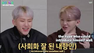 [ENG] Hoshi's MBTI by WOOZI