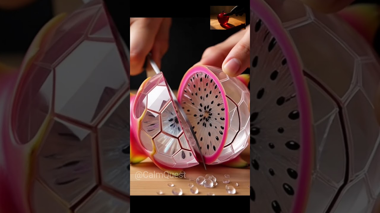 Cutting Of Crystal dragon fruit 🍑 