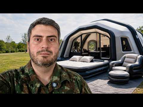 I spent the night in a futuristic inflatable camp!