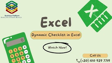 Dynamic Checklist in Excel | كيفية أنشاء قائمة مهام تفاعلية في أكسل