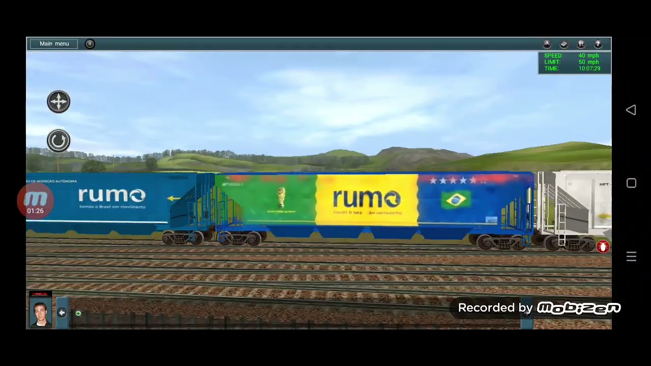 Trem tricotrol da rumo passando por pindorama 