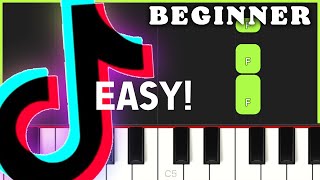 Easy TikTok Songs To Impress Your Friends | BEGINNER ONE HAND PIANO TUTORIAL