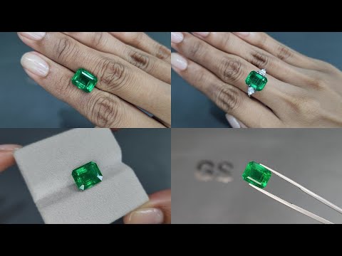Emerald octagon cut 4.49 carats, Zambia Video  № 1