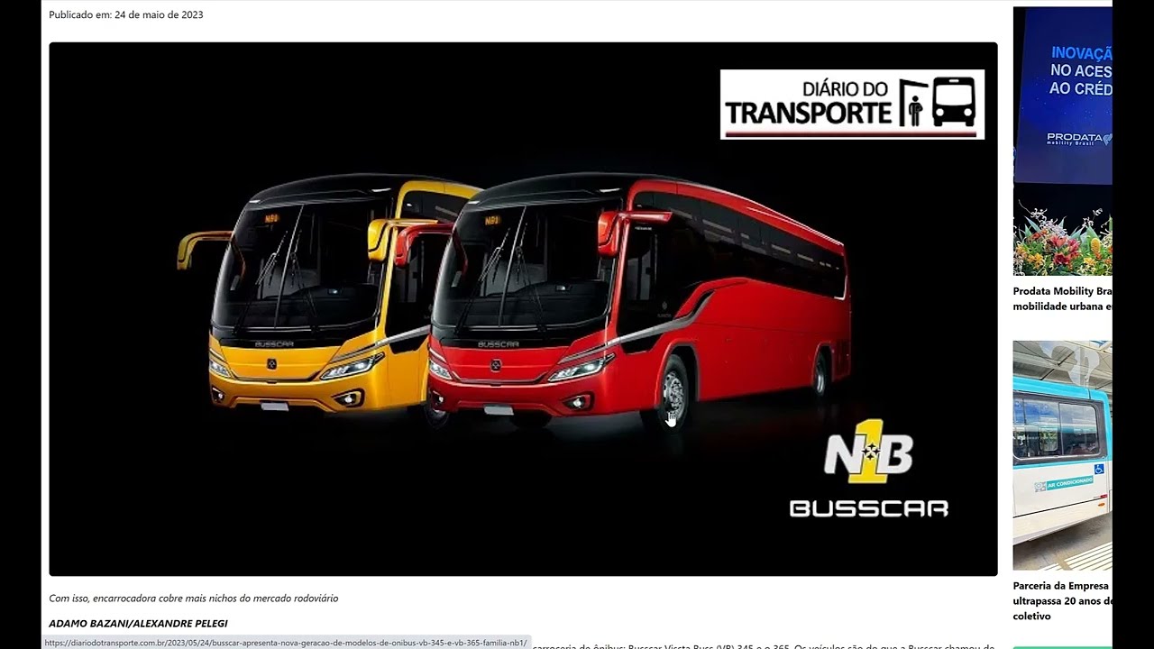 O futuro está chegando Novos ônibus Busscar estão por vir #onibus