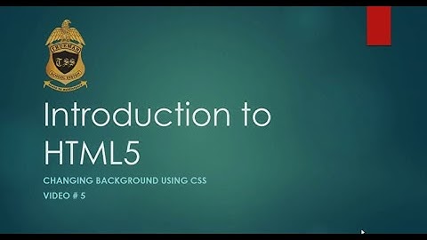 TSS Sr. II [Comp] Changing Background Using CSS - Sir Khurshid Khan