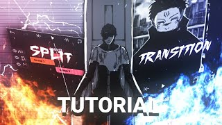 ANIME MANGA SPLIT TRANSITION TUTORIAL [ ALIGHT MOTION ]