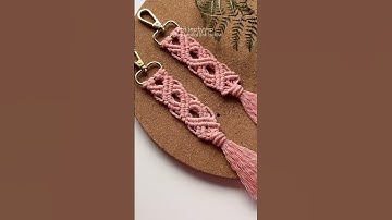 DIY Macrame keychain: Beginner Friendly! #tutorial #crafts