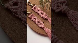 DIY Macrame keychain: Beginner Friendly! #tutorial #crafts