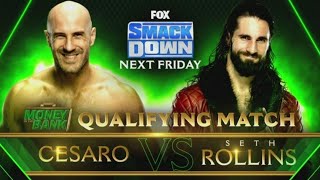 Cesaro vs Seth Rollins (Men's Money in the Bank Qualifying Full Match Part 1/2)